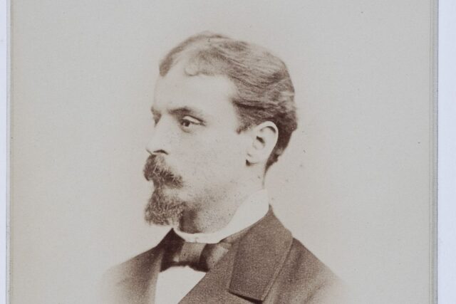 Henryk Sienkiewicz – fotograficzny portret z profilu, ok. 1900 r., fot. Jan Mieczkowski